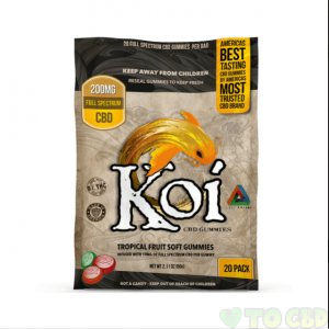 KOI CBD - CBD EDIBLE - TROPICAL FRUIT GUMMIES - 10MG