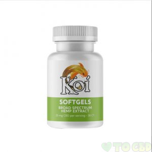 KOI CBD - CBD SOFT GELS - BROAD SPECTRUM HEMP EXTRACT - 25MG