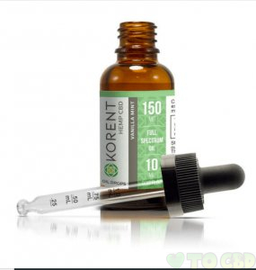 KORENT HEMP - CBD TINCTURE - VANILLA MINT - 150MG-900MG