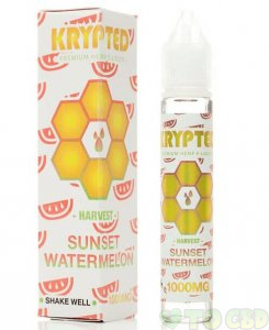 KRYPTED CBD - CBD VAPE JUICE - SUNSET WATERMELON - 250MG-1000MG