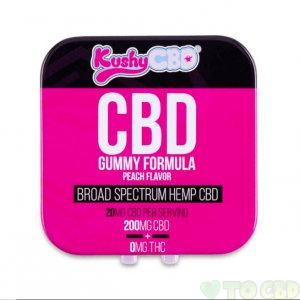 KUSHYCBD - CBD EDIBLE - PEACH GUMMIES - 200MG