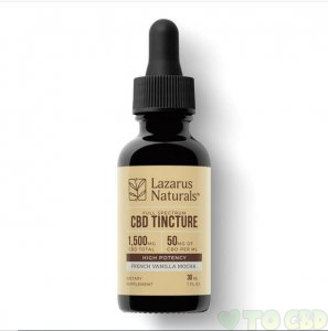 LAZARUS NATURALS - CBD TINCTURE - FULL SPECTRUM FRENCH VANILLA MOCHA - 1500MG-6000MG
