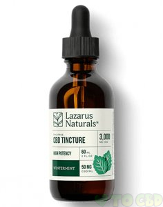 LAZARUS NATURALS - CBD TINCTURE - ISOLATE WINTERMINT - 3000MG