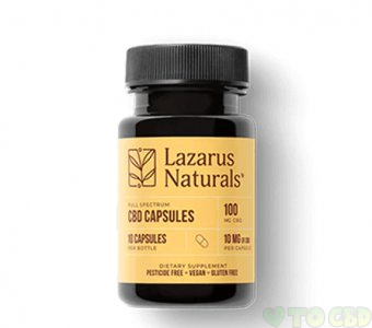 LAZARUS NATURALS - CBD CAPSULES - FULL SPECTRUM - 10MG