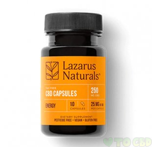 LAZARUS NATURALS - CBD CAPSULES - ISOLATE ENERGY BLEND - 25MG