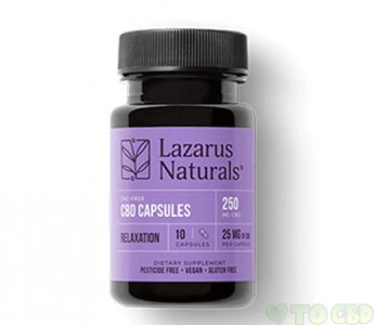 LAZARUS NATURALS - CBD CAPSULES - RELAXATION ISOLATE BLEND - 25MG