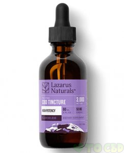 LAZARUS NATURALS - CBD TINCTURE - ISOLATE FLAVORLESS - 3000MG
