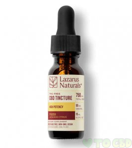 LAZARUS NATURALS - CBD TINCTURE - YUZU SERIES HIGH POTENCY ISOLATE OIL - 750MG-6000MG