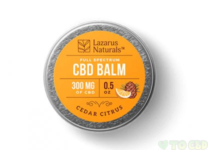LAZARUS NATURALS - CBD TOPICAL - CEDAR CITRUS FULL SPECTRUM BALM - 300MG-1200MG