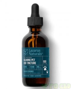 LAZARUS NATURALS - CBD PET TINCTURE - CALMING CBD OIL - 900MG