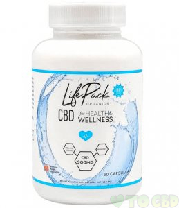 LIFE PACK ORGANICS - CBD CAPSULES - 30-DAY HEALTH & WELLNESS CAPS - 900MG