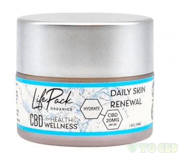 LIFE PACK ORGANICS - CBD TOPICAL - DAILY SKIN RENEWAL CREAM - 20MG
