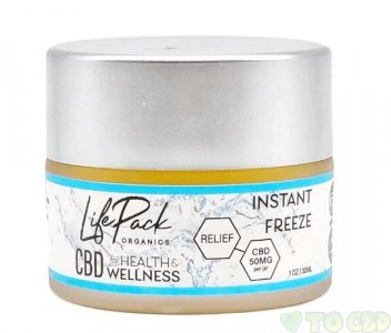 LIFE PACK ORGANICS - CBD TOPICAL - INSTANT FREEZE CREAM - 50MG
