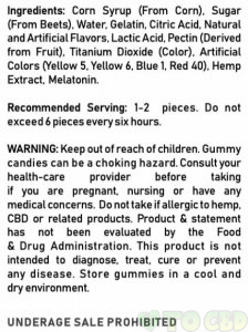 CBD Sour Bear Gummies