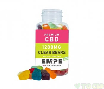 CBD Gummy Clear Bears – 1200mg