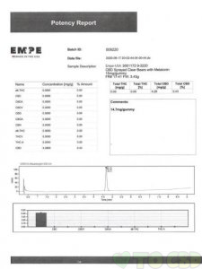 CBD Gummy Clear Bears – 1200mg