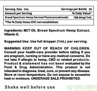 CBD Broad Spectrum Hemp Oil Tincture 5000mg – 30ml