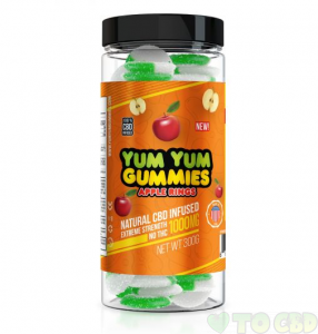 Yum Yum Gummies 1000mg - CBD Infused Apple Rings