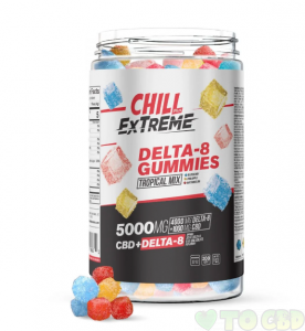 Chill Plus Extreme Delta-8 Gummies Tropical Mix - 5000X