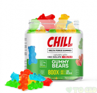 Chill Plus Delta Force Gummy Bears - 800X