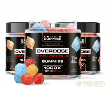 OVERDOSE CBD & Delta-8 THC Gummies - 3 Pack Bundle - 3000X