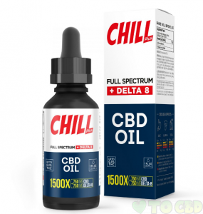 Chill Plus Delta-8 & Full Spectrum CBD Oil - 1500X