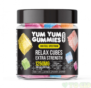 Yum Yum Gummies Full Spectrum CBD Relax Cubes - 1250mg