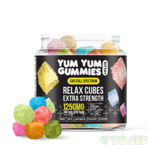 Yum Yum Gummies Full Spectrum CBD Relax Cubes - 1250mg