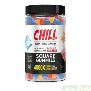 Chill Plus Delta-8 Squares Gummies - 4000X