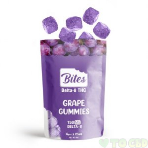 Delta-8 Bites - Grape Gummies - 150mg