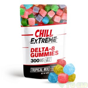 Chill Plus Delta-8 Extreme Gummies - Tropical Mix - 300mg