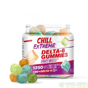 Chill Plus CBD & Delta-8 Extreme Fruity Mix Gummies - 1250X