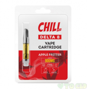 Chill Plus Delta-8 Vape Cartridge - Apple Fritter - 900mg (1ml)