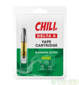 Chill Plus Delta-8 Vape Cartridge - Banana Kush - 900mg (1ml)