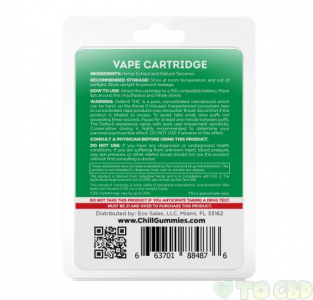 Chill Plus Delta-8 Vape Cartridge - Banana Kush - 900mg (1ml)