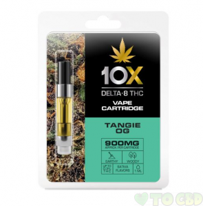10X Delta-8 THC - Tangie OG Vape Cartridge - 900mg (1ml)