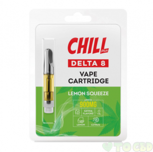 Chill Plus Delta-8 Vape Cartridge - Lemon Squeeze - 900mg (1ml)
