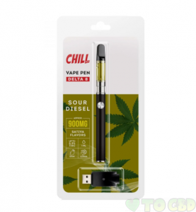 Chill Plus CBD Delta-8 - Disposable Vaping Pen - Sour Diesel - 900mg (1ml)