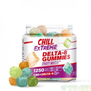 Chill Plus CBD & Delta-8 Extreme Fruity Mix Gummies - 1250X