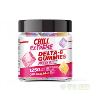 Chill Plus CBD & Delta-8 Extreme Gummies Paradise Mix - 1250X