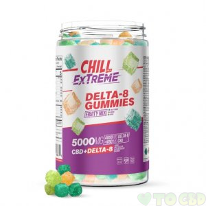 Chill Plus Extreme Delta-8 Gummies Fruity Mix - 5000X