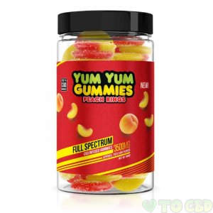 Yum Yum CBD Gummies - CBD Full Spectrum Peach Rings
