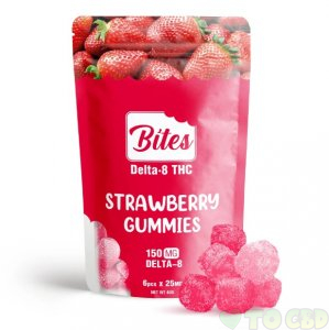Delta-8 Bites - Strawberry Gummies - 150mg