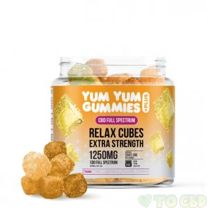 Yum Yum Gummies - Full Spectrum CBD Relax Mango Cubes - 1250mg