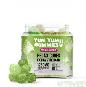 Yum Yum Gummies - Full Spectrum CBD Relax Apple Cubes - 1250mg