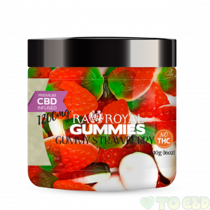 R.A. Royal Gummies – 1200MG CBD Infused Foam Strawberry
