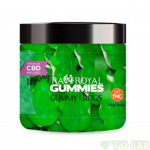 R.A. Royal Gummies – 1200MG CBD Infused Green Frogs