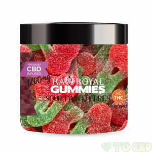 R.A. Royal Gummies – 1200MG CBD Infused Sour Twin Cherries