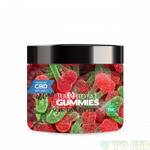 R.A. Royal Gummies – 900MG CBD Infused Sour Twin Cherries