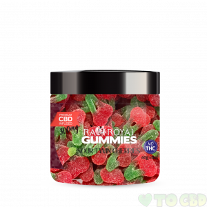 R.A. Royal Gummies – 300MG CBD Infused Sour Twin Cherries
